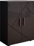 Vicco Irma Halfhoge kast – 60 x 81 cm Antraciet Hoogglans