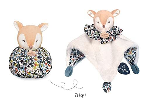 Doudou et Compagnie - Knuffeldier Faon - knuffeldier bal - wit - 25 cm - knuffelbal - DC3930