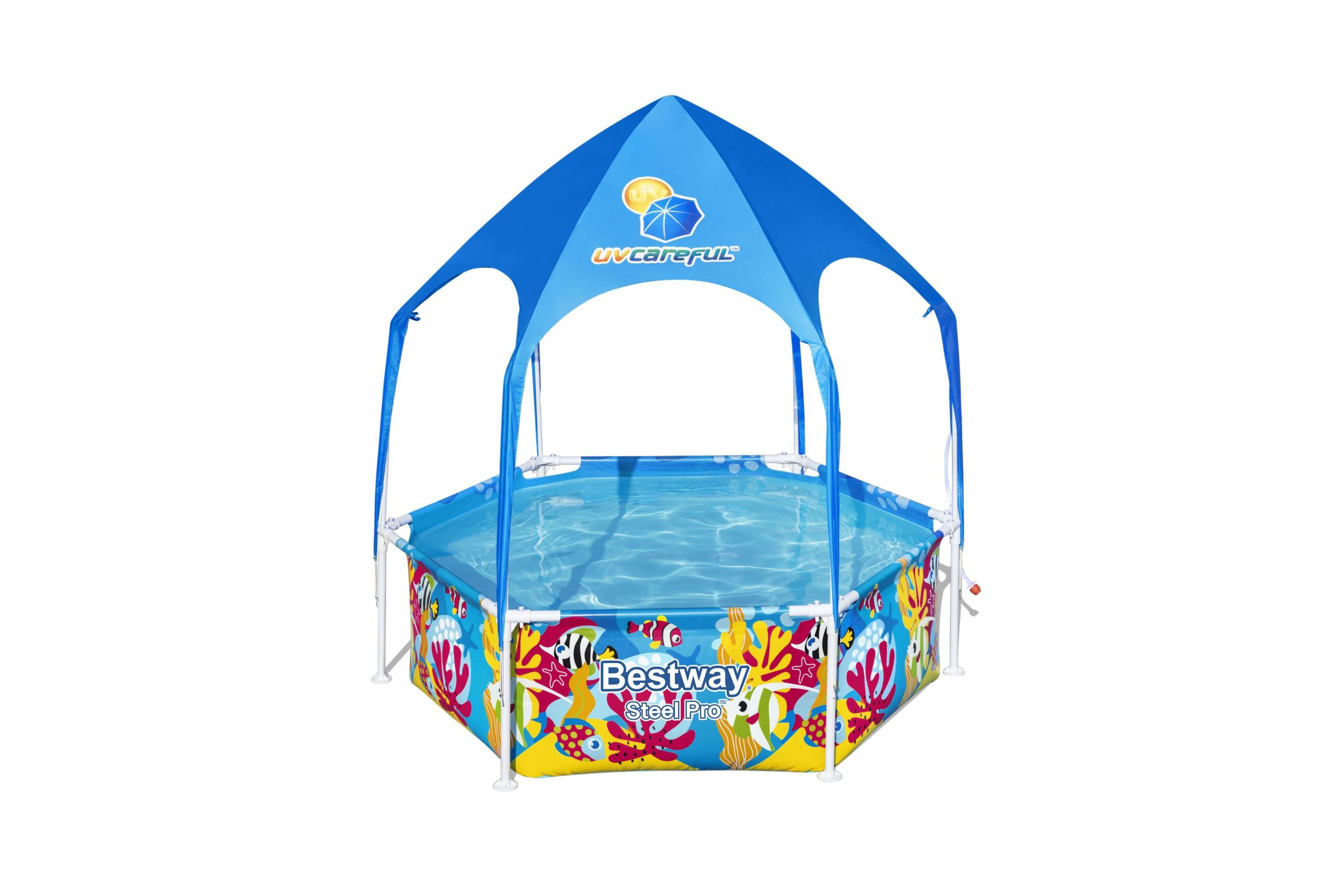 Bestway Steel Pro UV Careful Splash-in-Shade Round Above Ground Pool 1.83m x 51cm