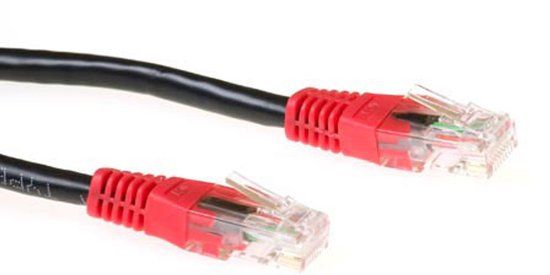 ACT IB8102 CAT6 U/UTP Patchkabel Cross | RJ45 Connectoren | Zwart | 3 m
