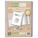 eco-eco A5 formaat 50 procent gerecycled 60 Pocket Clear Presentatie Display Boek, Opbergkoffer Portfolio Art Folder met Plastic Mouwen, eco131