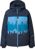 Ulla Popken - Dames - Functionele jas bergen waterdicht capuchon sneeuwrok - Marine - Maat 54+