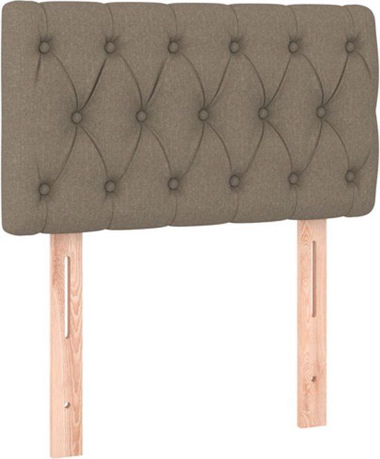 vidaXL Hoofdbord - 80x7x78/88 cm - Stof - Taupe