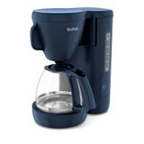 Tefal Morning CM2M1410 Filterkoffiezetapparaat, 1,25 liter watertank, blauw | Glazen kan, warmhoudfunctie, permanent filter, waterniveau-indicator
