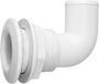 Lalizas Plastique passe-coque avec raccord coudé pour tuyau - tuyau intérieur 25mm