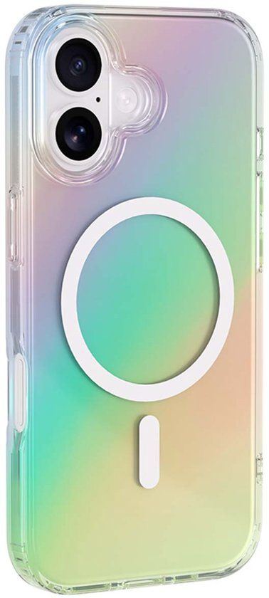 Bigben Connected, Hoesje geschikt voor iPhone 17 - MagSafe Anti-Shock met Holografisch Design, Meerkleurig