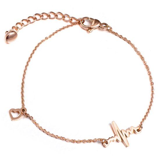 Cilla Jewels armband Heartbeat Rosegoudkleurig