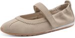 Tamaris dames leren ballerina 1-22145-46-401 damesschoenen met riempje beige