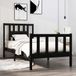Maison Exclusive - Cadre de lit sans matelas, noir, bois massif, petit, lit simple