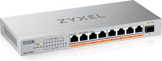 Zyxel XMG-108HP - Switch - 8-poorts - Onbeheerd - PoE - 2.5G Ethernet