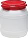 Mauer PE - Seau à large ouverture 15L - Blanc avec couvercle rouge