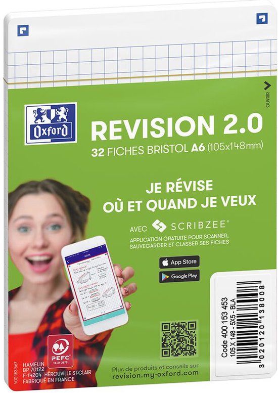 Oxford Herhaalkaarten voor herziening 2.0, A5, blanco