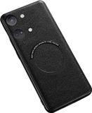 Merkloos OnePlus Nord 3 Hoesje MagSafe Kunstleer Back Cover Zwart