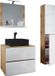 VCM meuble de salle de bain 4 pièces Lendas-BL 60 cm chêne miel / blanc