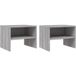 DESIGN IN Sonoma Gris 40x30x30cm Bois D'Ingénierie Tables De Chevet 2 Pcs Cabinet De Chevet Table De Nuit