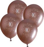 Santex Verjaardag Ballonnen 40 Jaar - 24 Stuks - Roségoud
