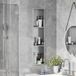 Niche de douche argent 90 x 20 x 9,5 cm Acier inoxydable