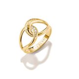 Thomas Sabo Ring Together met zirkonia, geelgoudkleurig, maat 52
