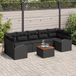 vidaXL Banc de jardin - Set - 8 - pièces - Noir - poly - rotin