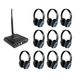 Retekess TA003-TA004 Silent Disco Startpakket, Casque sans fil pour téléviseurs, 3 canaux, portée de 200 mètres, Set de casque Silent Disco pour fêtes