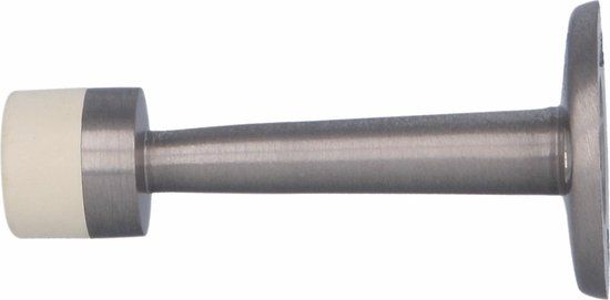 AMIG Deurstopper/deurbuffer - 75mm - muurbevestiging - satijn messing