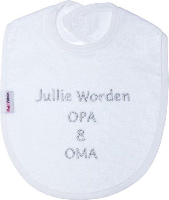 Petit Villain Wit 'Jullie Worden Opa & Oma' Slab