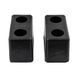 Buyers Products B5500 Gegoten rubberen bumper, 3 x 3-1/2 x 6 inch, set van twee bumpers voor vrachtwagen- en aanhangwagenbescherming, duurzame dokbumper voor apparatuur en leveringsbays