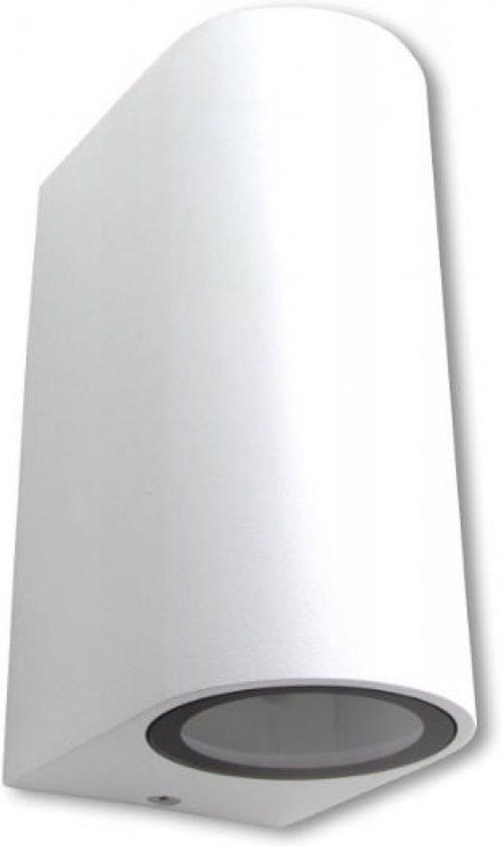 LvT VIP LED Tuinverlichting - Buitenlamp - Up & Down - GU10 - Rond - Mat Wit - Aluminium