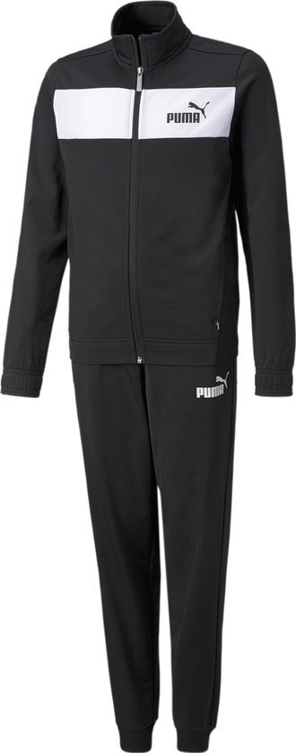 PUMA Poly Suit cl B Jongens Trainingspak - Zwart - Maat 176