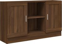 vidaXL Dressoir 120x30,5x70 cm Bewerkt Hout Bruin Eikenkleur