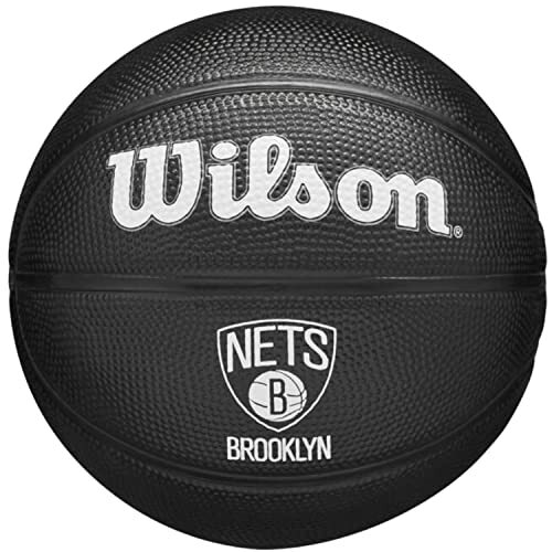 Wilson Team Tribute Brooklyn Nets Mini Ball WZ4017604XB, unisex basketballen, zwart, 3 EU