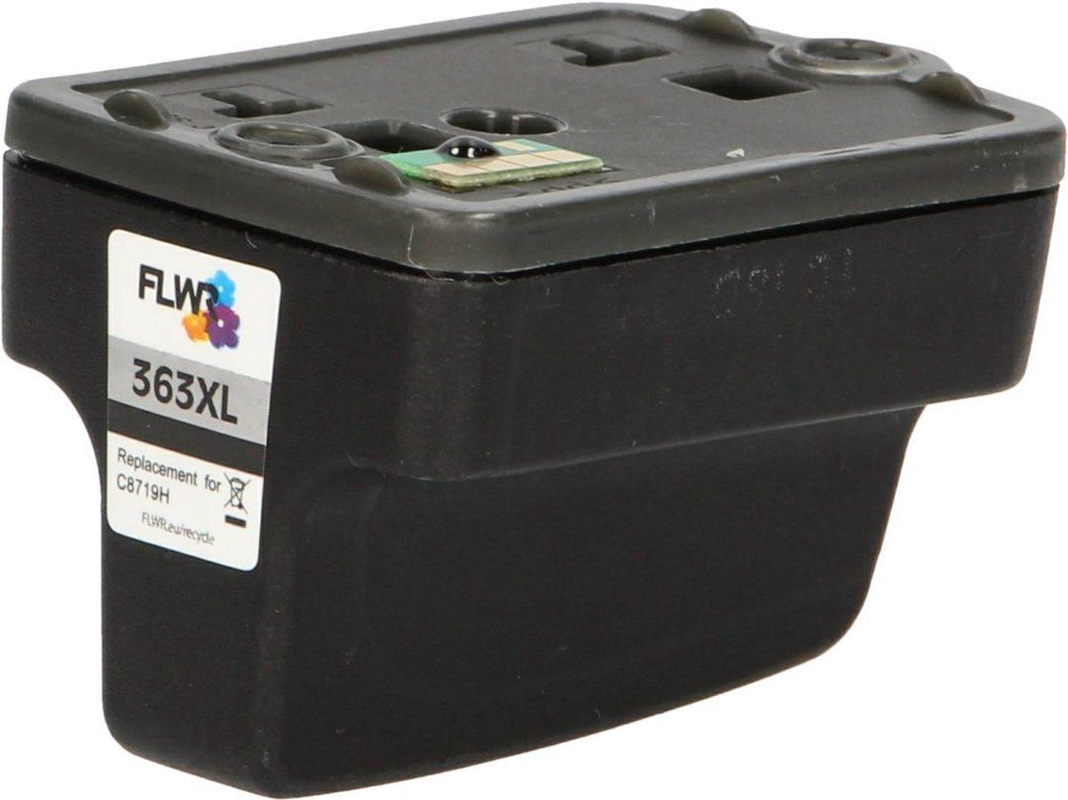 FLWR - Inktcartridge 363 Zwart - Geschikt voor HP
