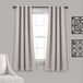 Lush Decor Tarwegordijnen-doorvoertule paneel met geïsoleerde verduisterende voering, kamerverduistering raamset (paar) 63 "x 52 L