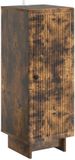 vidaXL Dressoir Gerookt eiken 33 x 34,5 x 90 cm Bewerkt hout