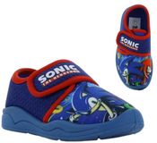 Leomil Sonic - Pantoffels kinderen voor jongens - Knuckles en Sonic Sloffen kind met klittenbandsluiting - Schoenen van 2 tot 8 jaar - Maat 26 - Blauw