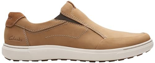 Clarks Mapstone Step instappers voor heren, Zand Nubuck, 39.5 EU