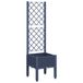 VidaXL Plantenbak met latwerk Polyproyleen (PP) Blauw, Grijs 400 mm x 1420 mm
