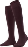 FALKE Softmerino lang eenkleurig wol katoen kniekousen dames rood - maat 35-36