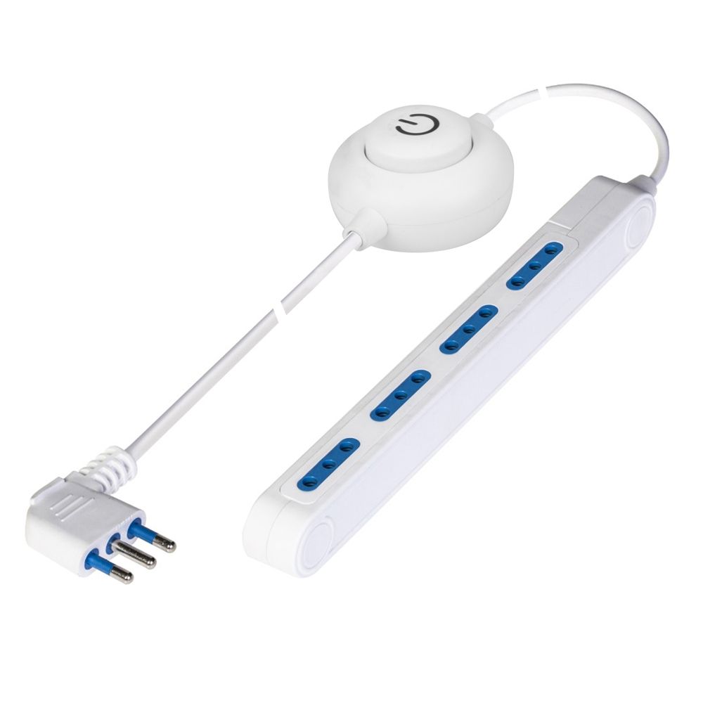 Poly Pool PP2521 - Spanningsbeschermer - Wit - 2m - Met aan/uit-schakelaar