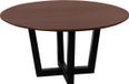 QUVIO Eettafel Sofia - Rond - ø150 cm - W-poot - FSC® gecertificeerd mangohout - Bruin