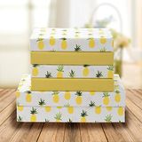 Elegant Comfort Ultrazachte dubbel geborsteld 6-delige microvezel lakenset prachtige tropische patronen en levendige effen kleuren, luxe, all-season lakenset - ananas, queensize