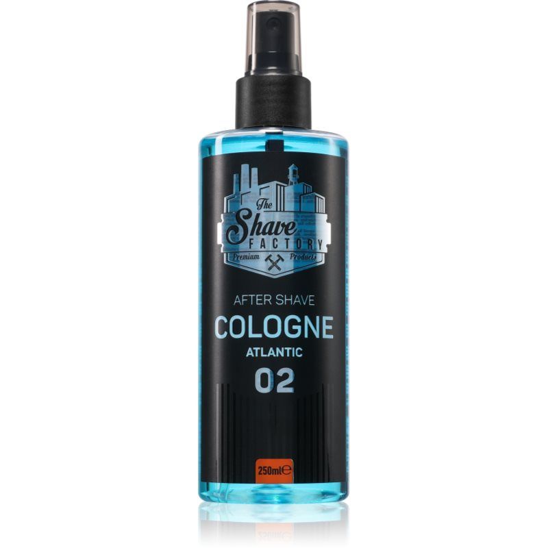 The Shave Factory Atlantic The Shave Factory Aftershave Cologne voor Mannen – Atlantic 250ml - Verkwikkende, Frisse en Energieke Geur – Citrus-, Houtachtige & Aquatische Geur – Kalmeert Irritatie, Verfrist de Huid
