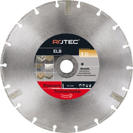 Rotec Diamantschijf ELB 230/22,23 gegalvaniseerd