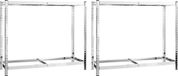 vidaXL Bandenrekken 2-laags 110x40x110 cm Staal Zilverkleurig