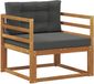vidaXL Middenbank Cuir artificiel Bois naturel et anthracite Classique