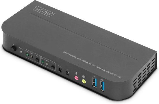 Digitus DS-12874 KVM-switch Zwart