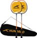 Hundred Powertek 100 (set van 2) badmintonracket met volledige hoes (zwart/oranje)