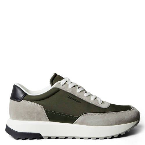Calvin Klein leren sneakers zwart/grijs