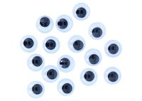 Zwarte, zelfklevende ronde ogen, 10 mm. 72u.