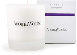 Aromaworks Soulful Soy Wax Candle - Frankincense, Juniper Berry and Patchouli Aromas - Relax, Clarity & Time Out - Natural, Vegan, Cruelty Free - Medium 7.76oz